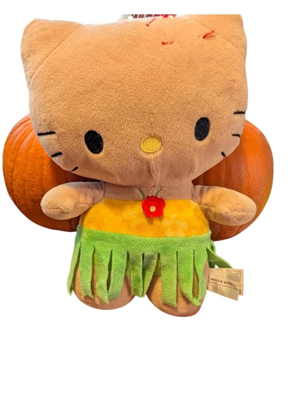 Missing Red Bow - Hello Kitty Plush Hula Girl Outfit Tropical Theme Sanrio Colle